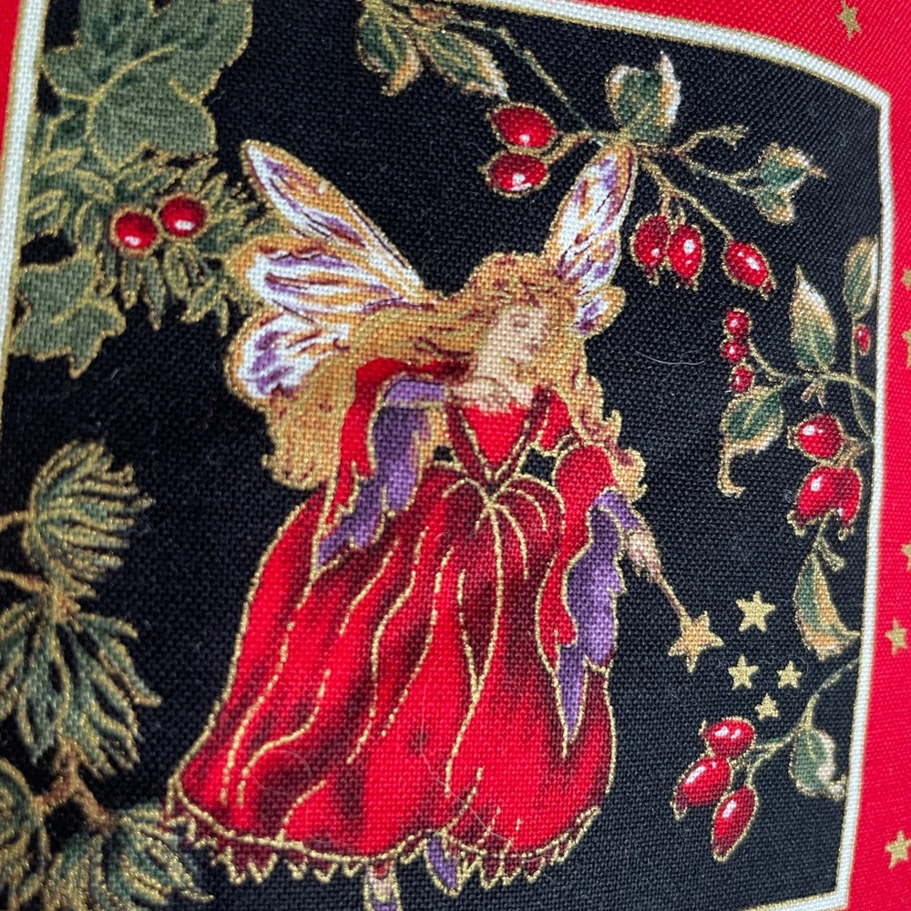 Angel Christmas Fabric 166” x 43” and Santa /Snowman fabric 86” x 44”. BOTH